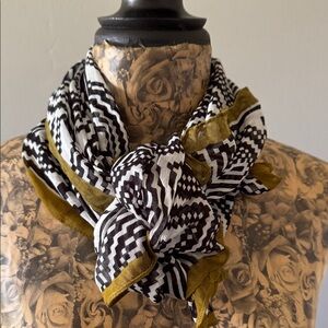 Nicole Miller Square Geometric Patterned Scarf